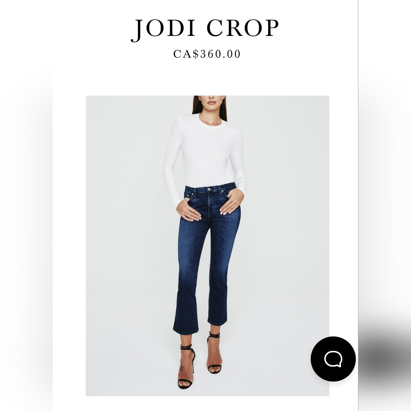 Ag Adriano Goldschmied Jodi Crop Blue Jeans